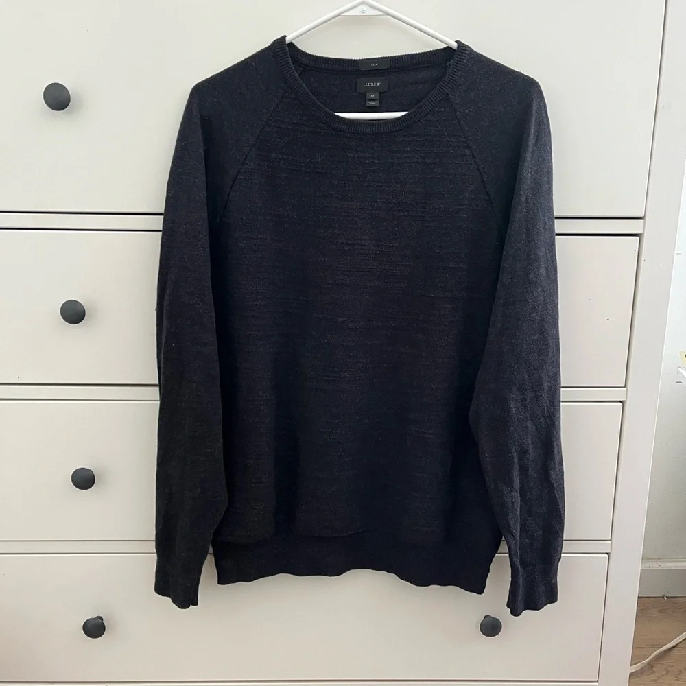 J. CREW crew sweater cotton black size M